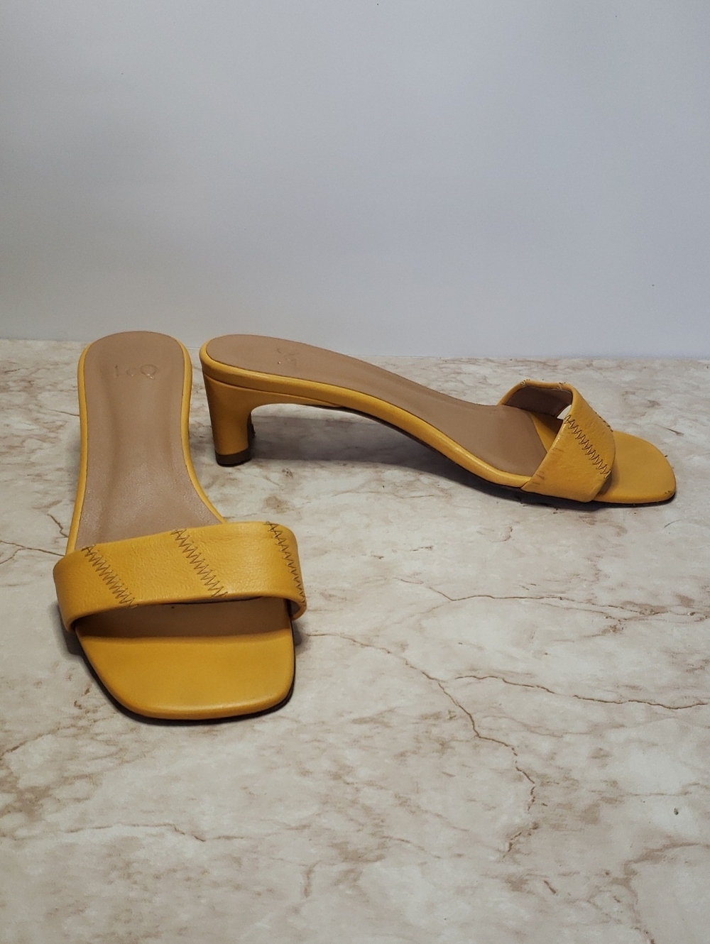LoQ Yellow Slide Sandal Heels - Women's Casual Mule 38